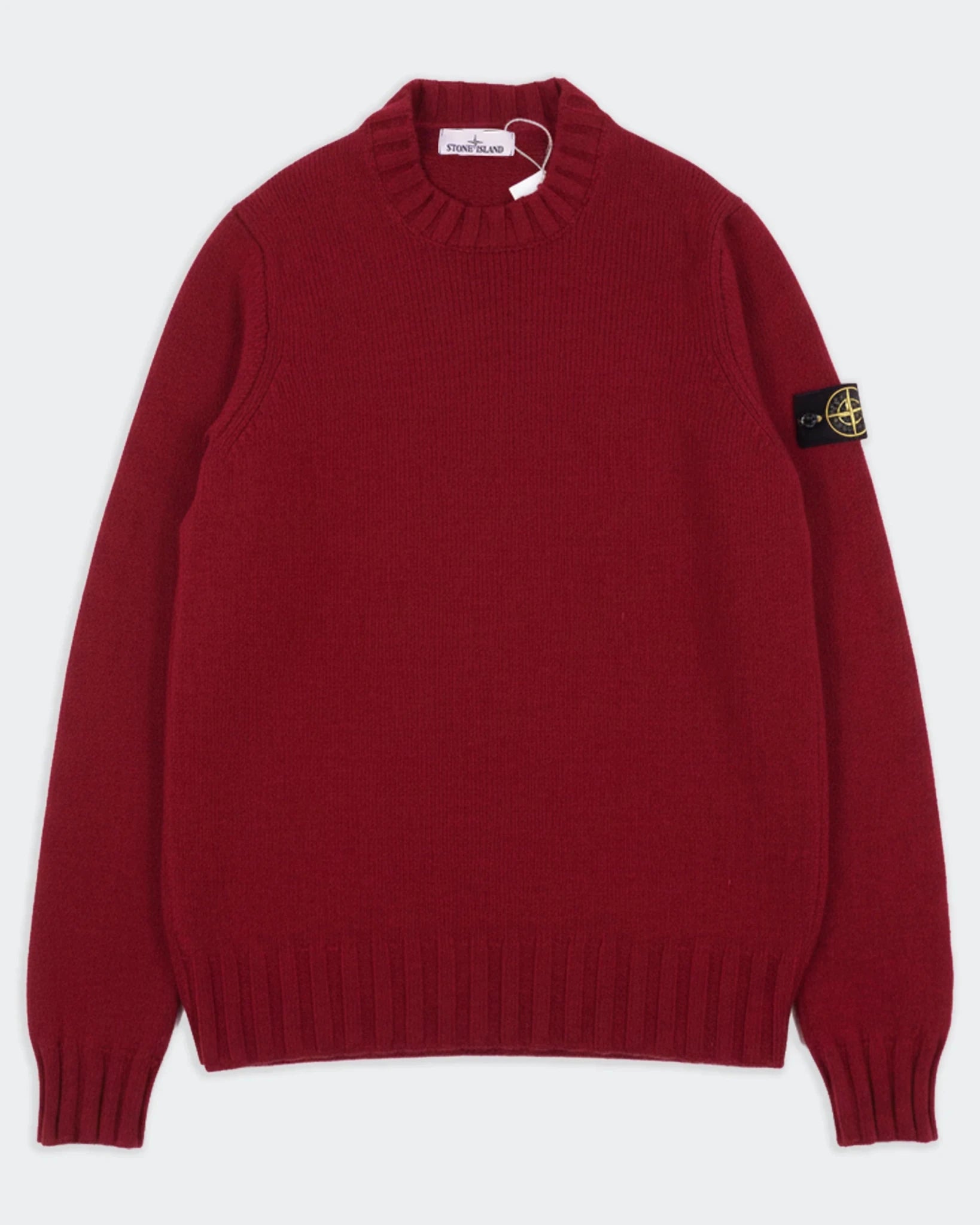 Stone Island Red Wool Crewneck Sweater - XL