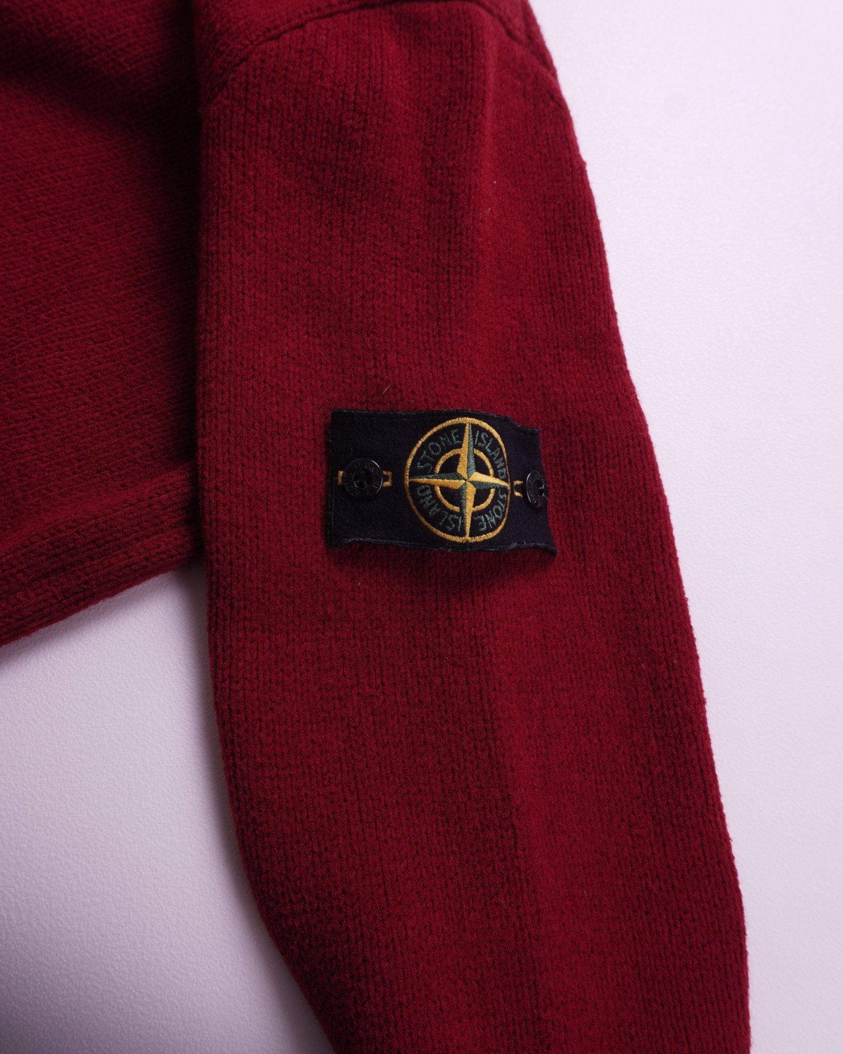 Stone Island Red Wool Crewneck Sweater - XL