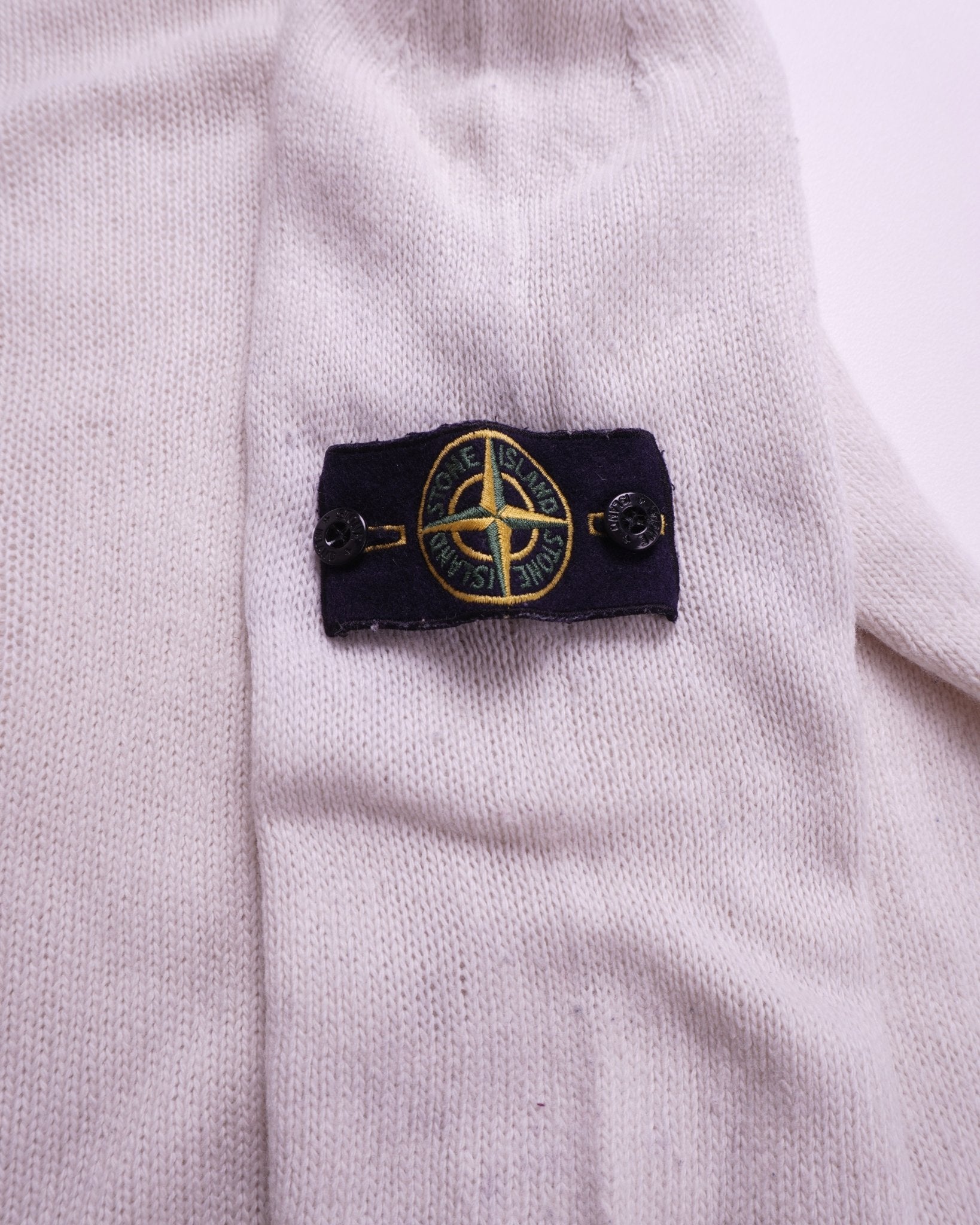 Stone Island White Crewneck Sweater - S