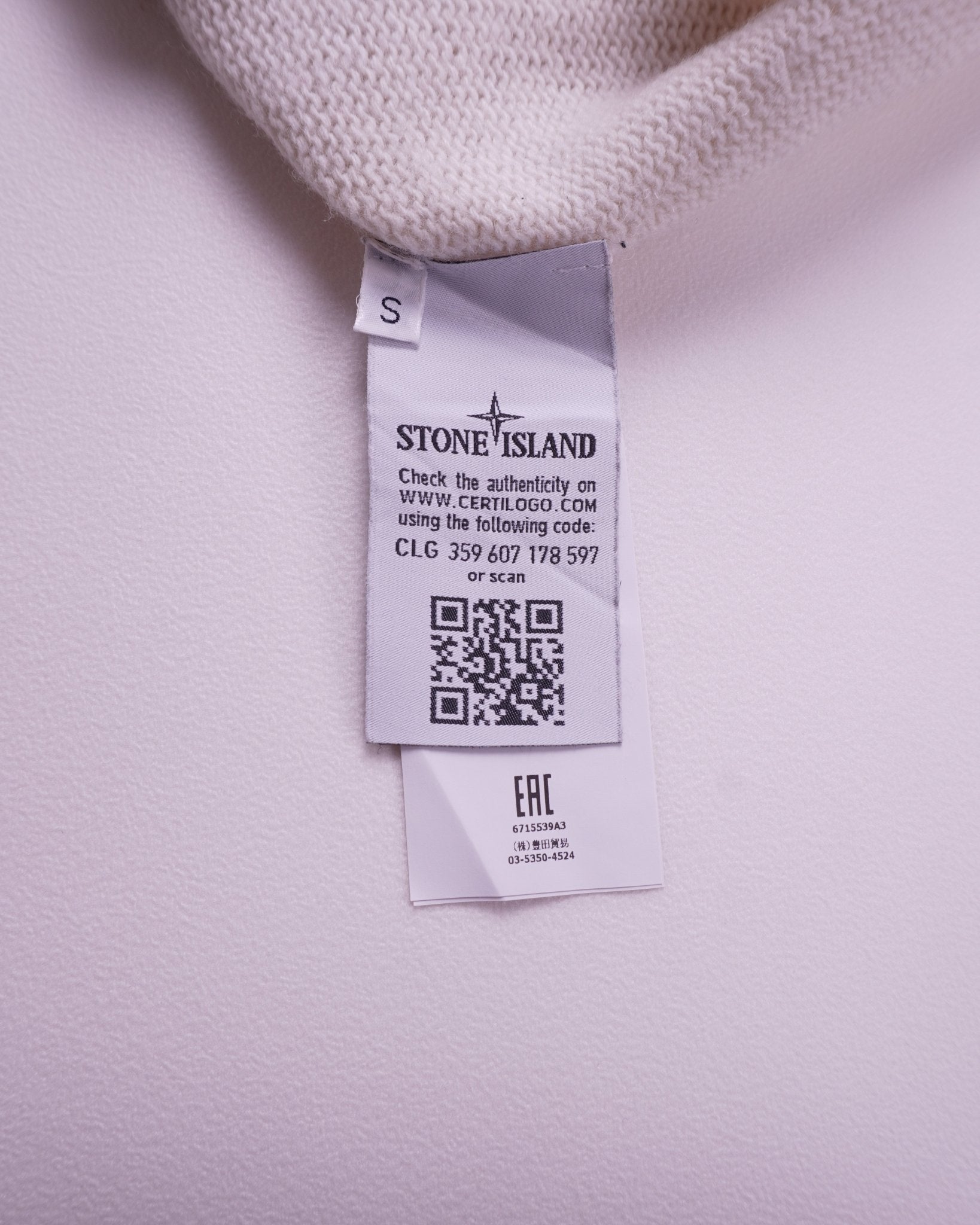 Stone Island White Crewneck Sweater - S