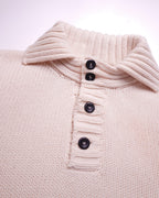 Stone Island White Knit Polo Shirt - L
