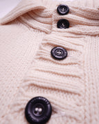 Stone Island White Knit Polo Shirt - L