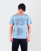 Supreme Blue Cotton Graphic T-shirt - S