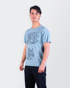 Supreme Blue Cotton Graphic T-shirt - S