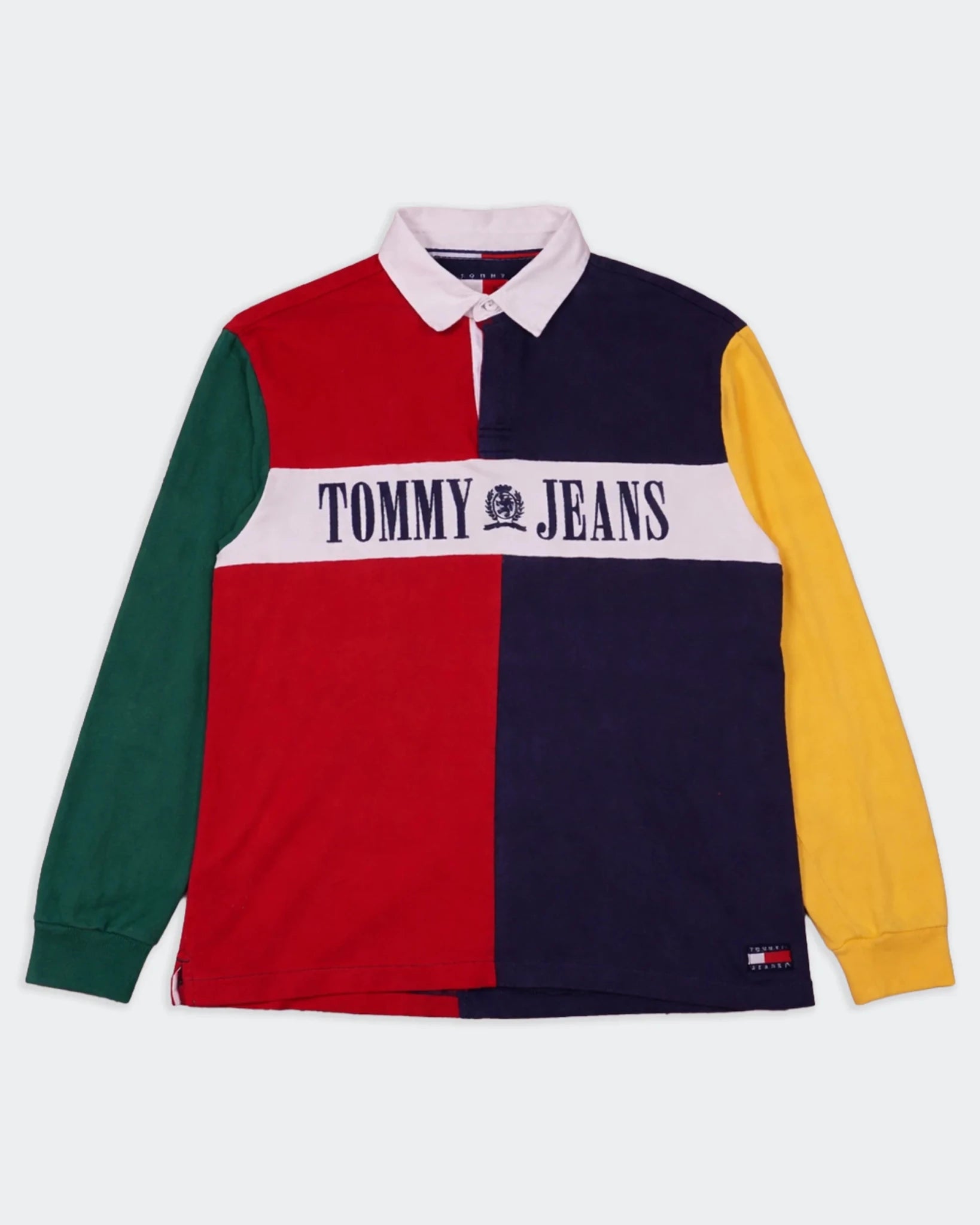 Tommy Hilfiger Navy Long Sleeve Polo Shirt - L