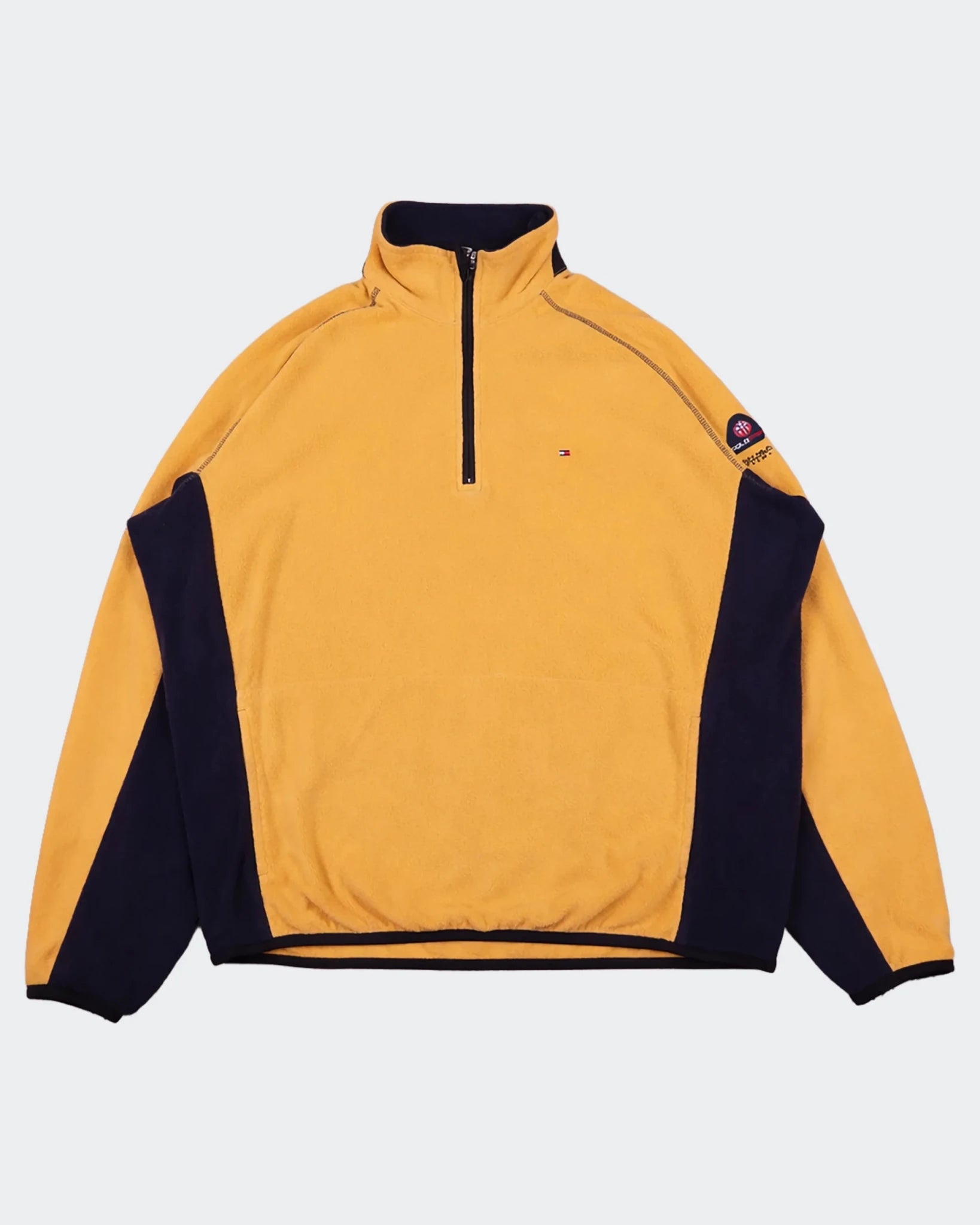Tommy Hilfiger Yellow Fleece Pullover Jacket L