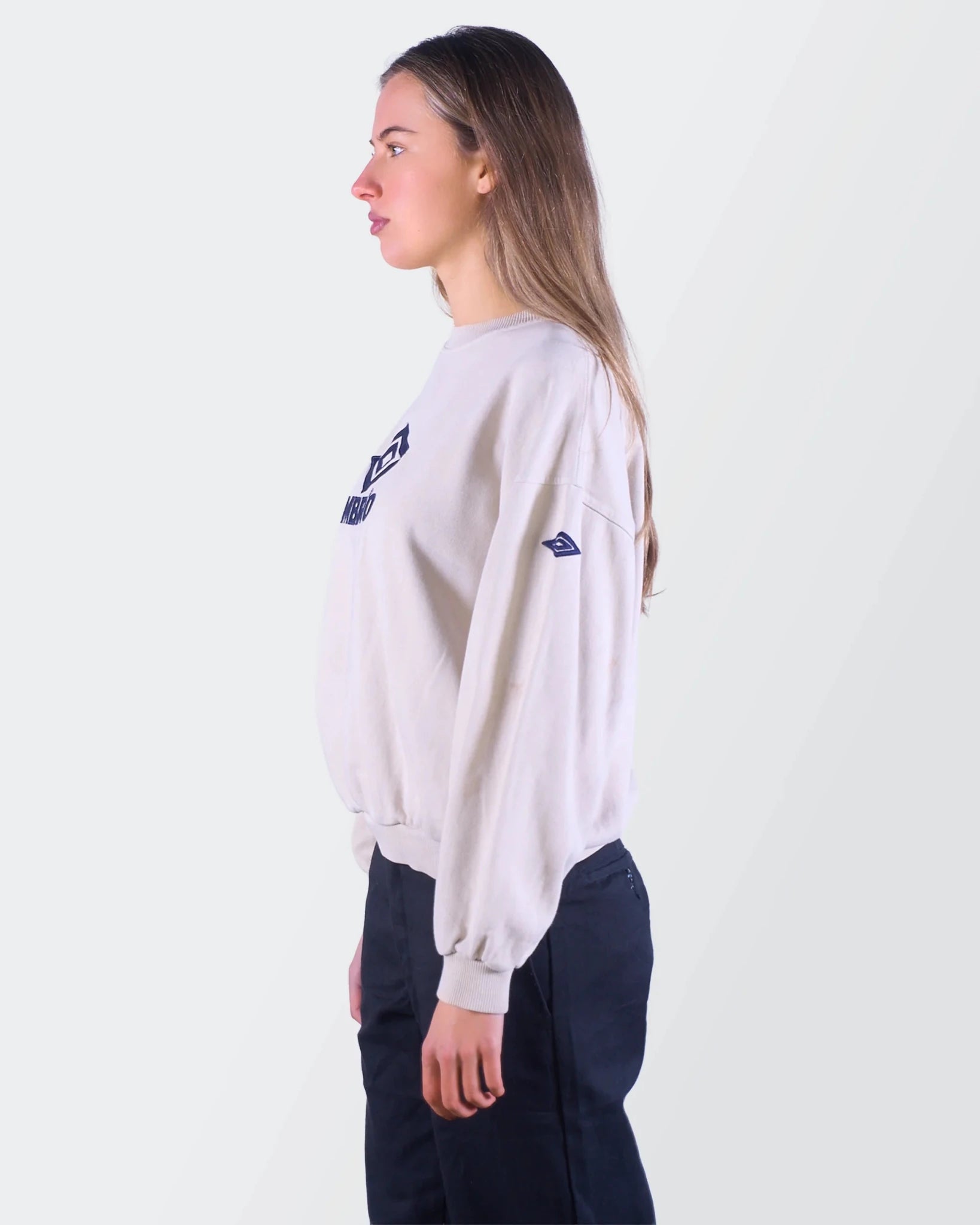 Umbro Beige Cotton Crewneck Sweater - XS