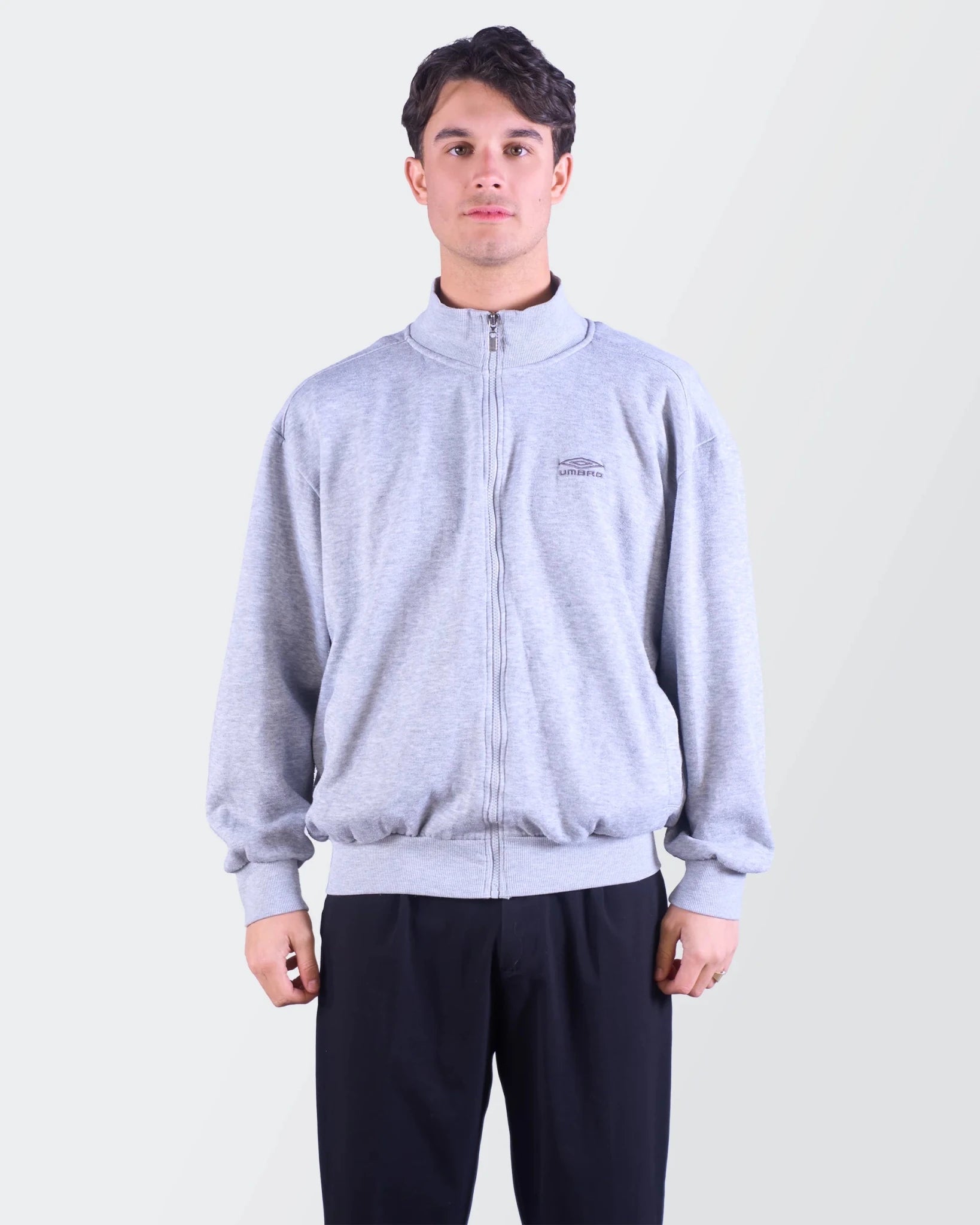 Umbro Grey Cotton Zip Cardigan - L