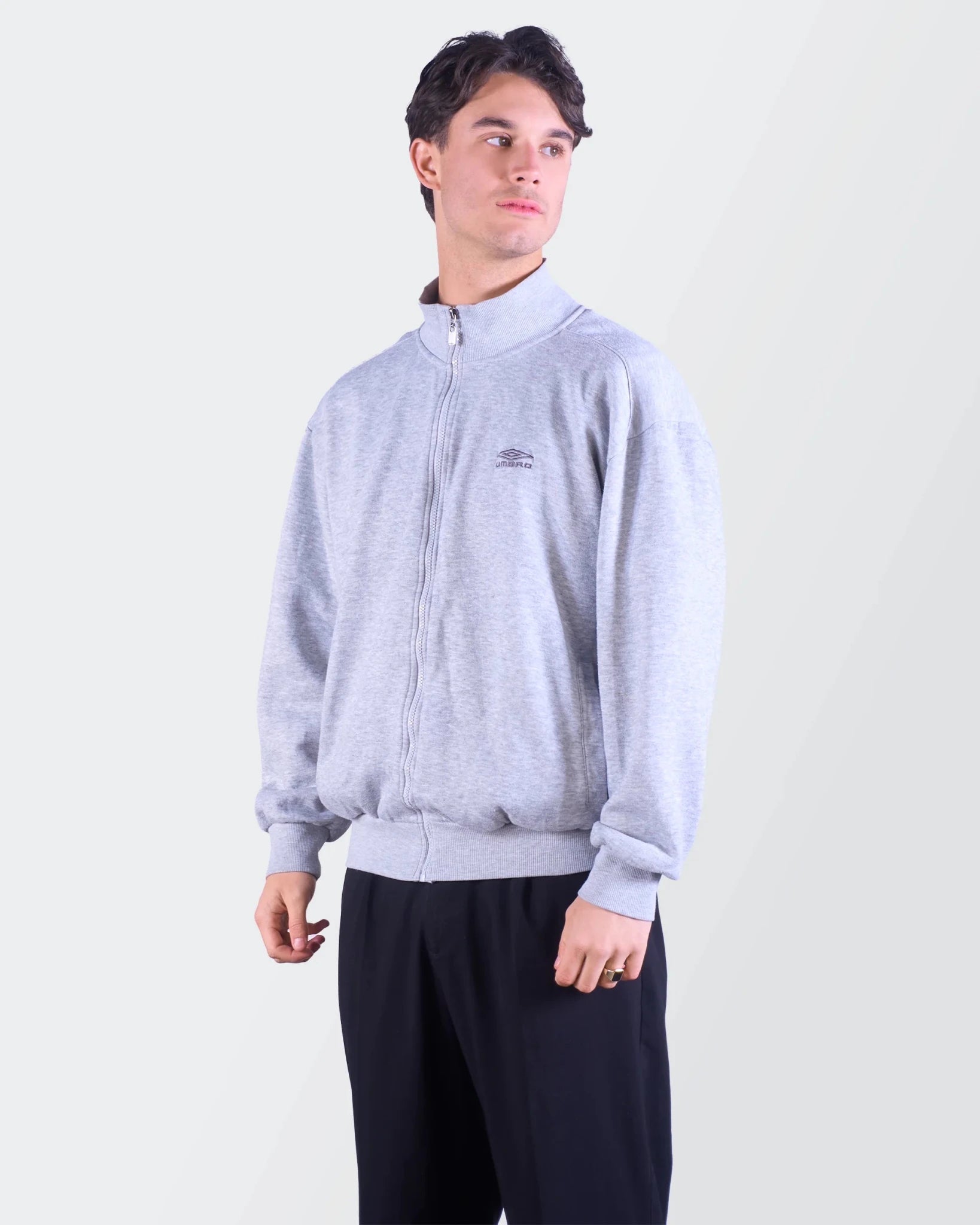 Umbro Grey Cotton Zip Cardigan - L