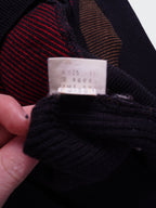Yves Saint Laurent Black Cotton V - neck Sweater - S