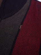 Yves Saint Laurent Black Cotton V - neck Sweater - S