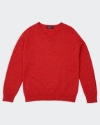 Yves Saint Laurent Red V - neck Jumper - L